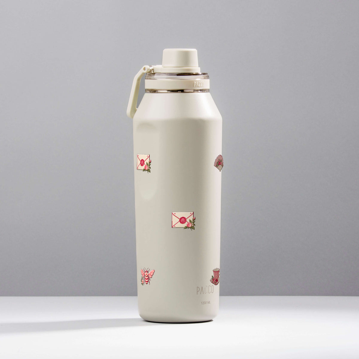 Garrafa Térmica PACCO Vyta 1200ml Rosé Romântico Creme, foto de estúdio