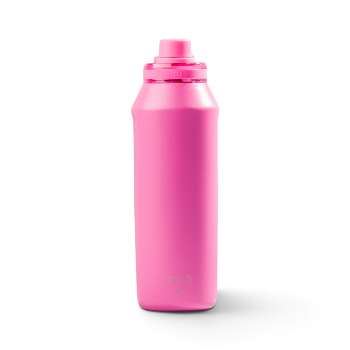Garrafa Térmica PACCO Vyta 1200ml, rosa, feita de aço inox, alta performance térmica, mantém bebidas quentes ou frias por horas.