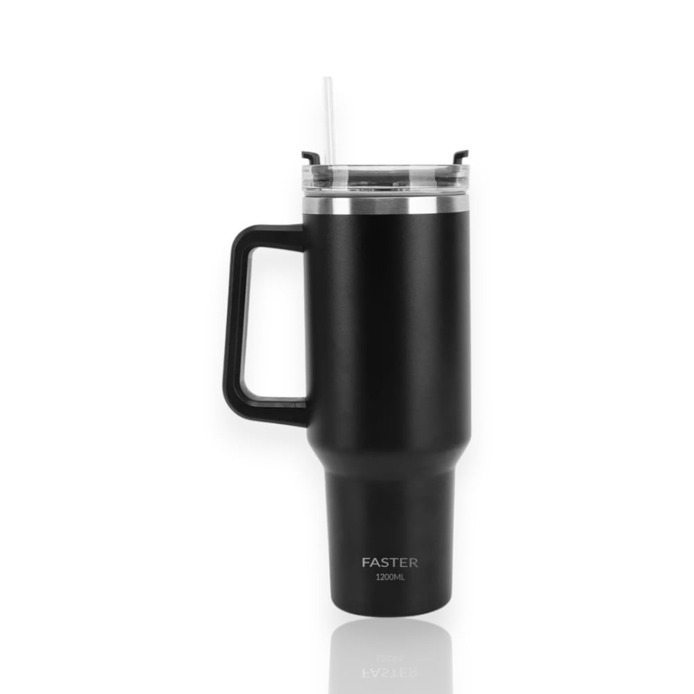Copo Térmico Faster - 1200ml em aço inoxidável, ideal para manter bebidas na temperatura ideal por horas. Capacidade grande e durável.