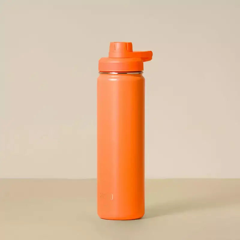 Garrafa Térmica PACCO Hydrav2 650ml laranja com alto desempenho térmico e design moderno, ideal para manter bebidas quentes ou frias.