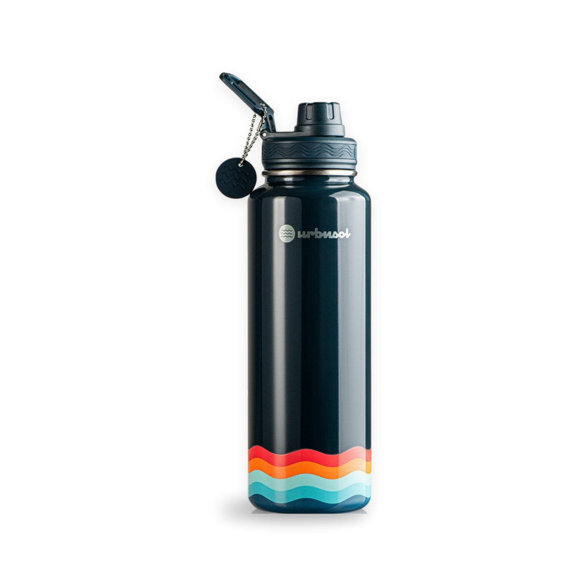 Garrafa Térmica Urbnsol 1,18L - Core e Waves na cor Midnight Blue Waves