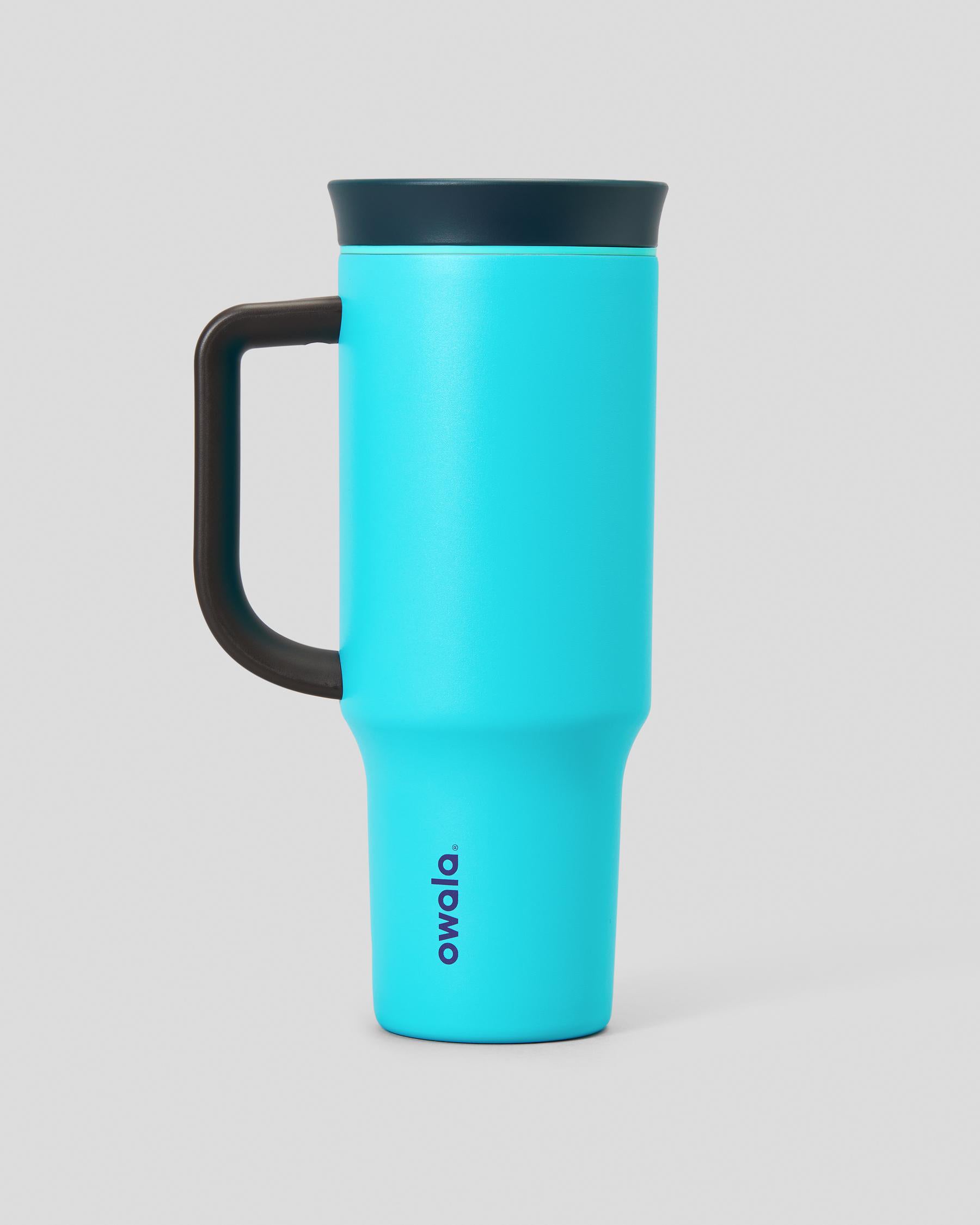 Copo Tumbler Térmico Owala - 1180ml | 40oz azul com alça preta, ideal para manter bebidas geladas por até 24 horas.