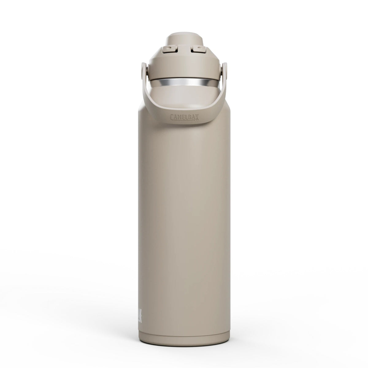 Garrafa Térmica Thrive Camelbak 1,18L em cor bege com design resistente e prático para atividades externas.