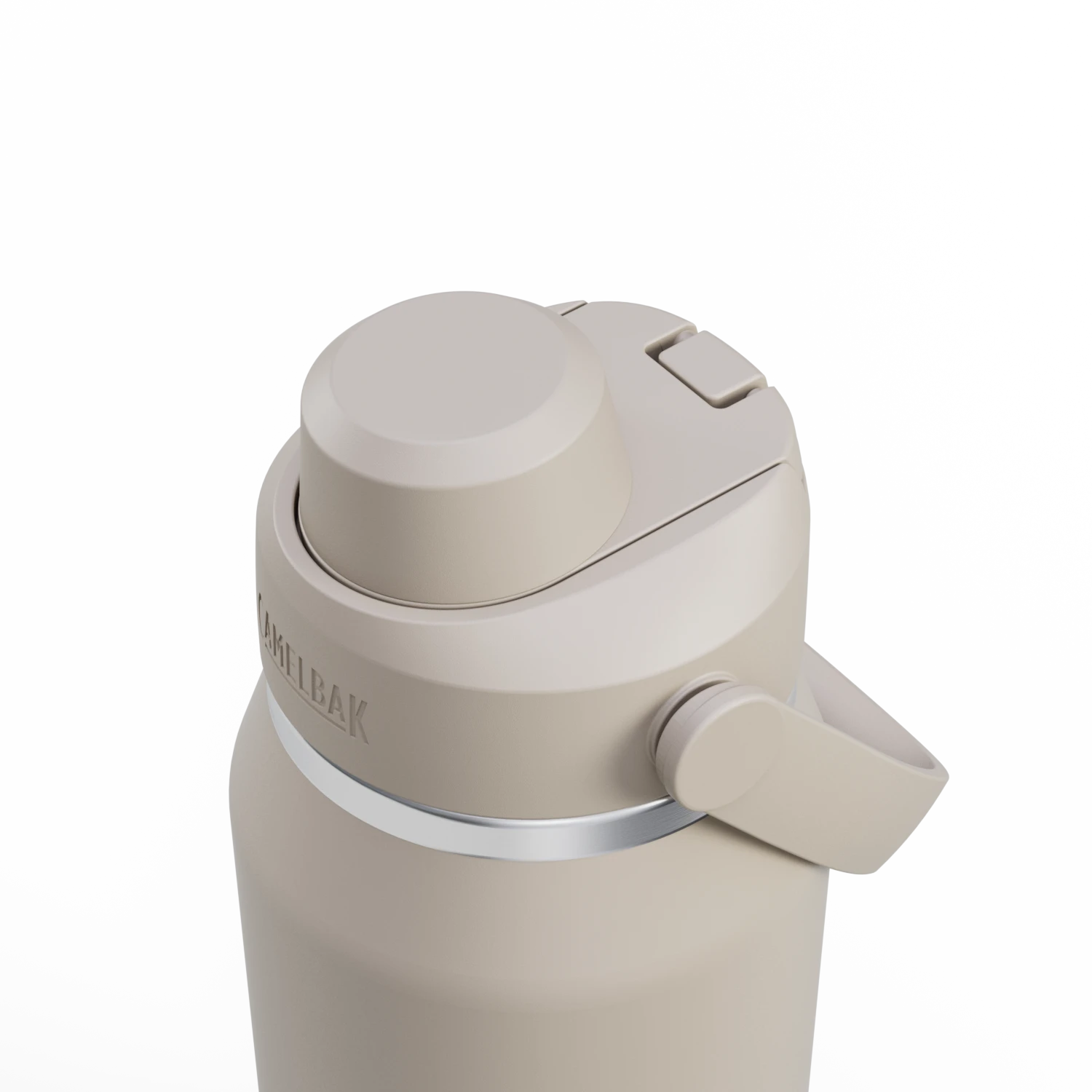 Garrafa Térmica Thrive Camelbak 946ml com detalhes do bico e design ergonômico.