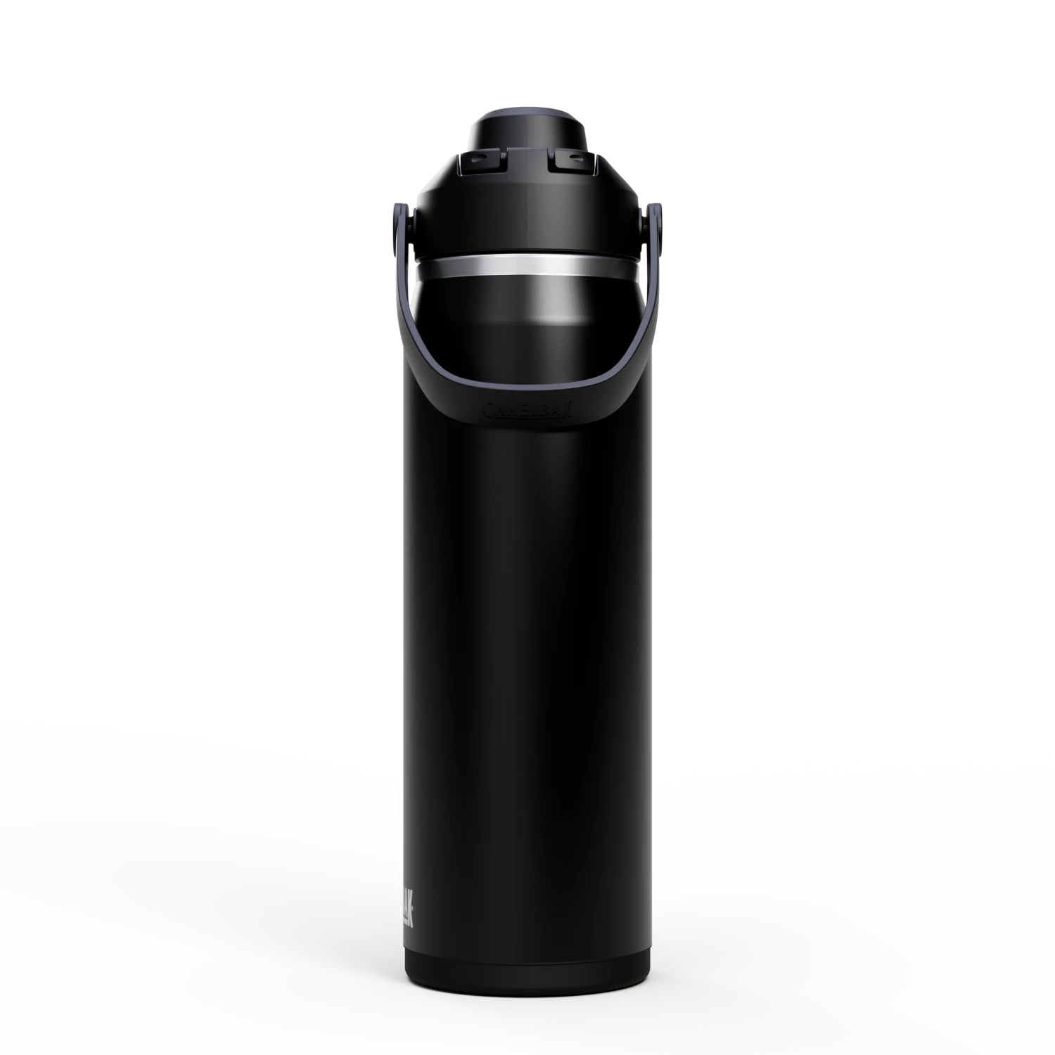 Garrafa Térmica Camelbak Thrive 740ml em preto, com design compacto e alça de transporte.