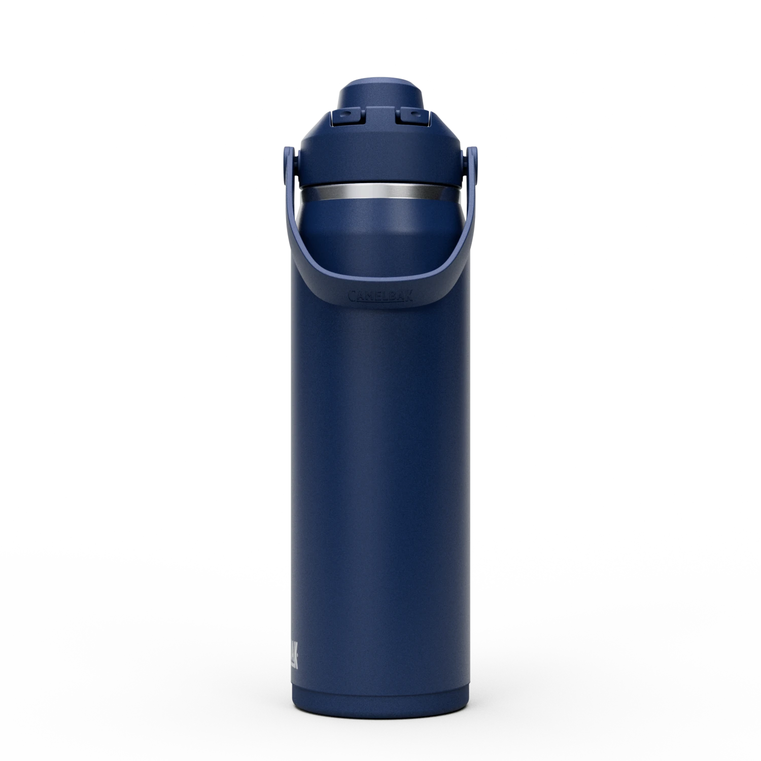 Garrafa Térmica Camelbak Thrive 740ml em cor azul, prática para transporte e hidratação durante o dia.