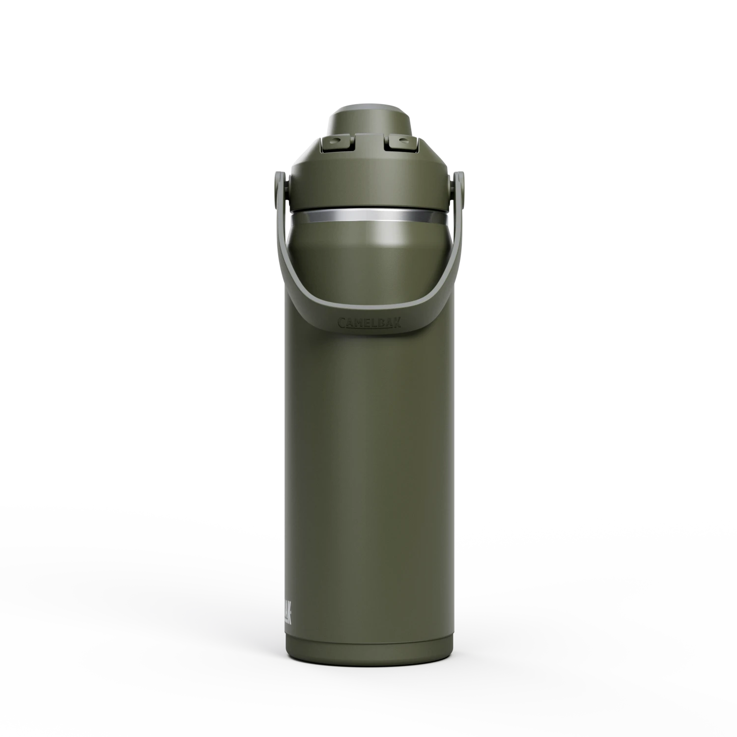 Garrafa Térmica Camelbak Thrive Chug 590ml em verde, ideal para hidratação diária.