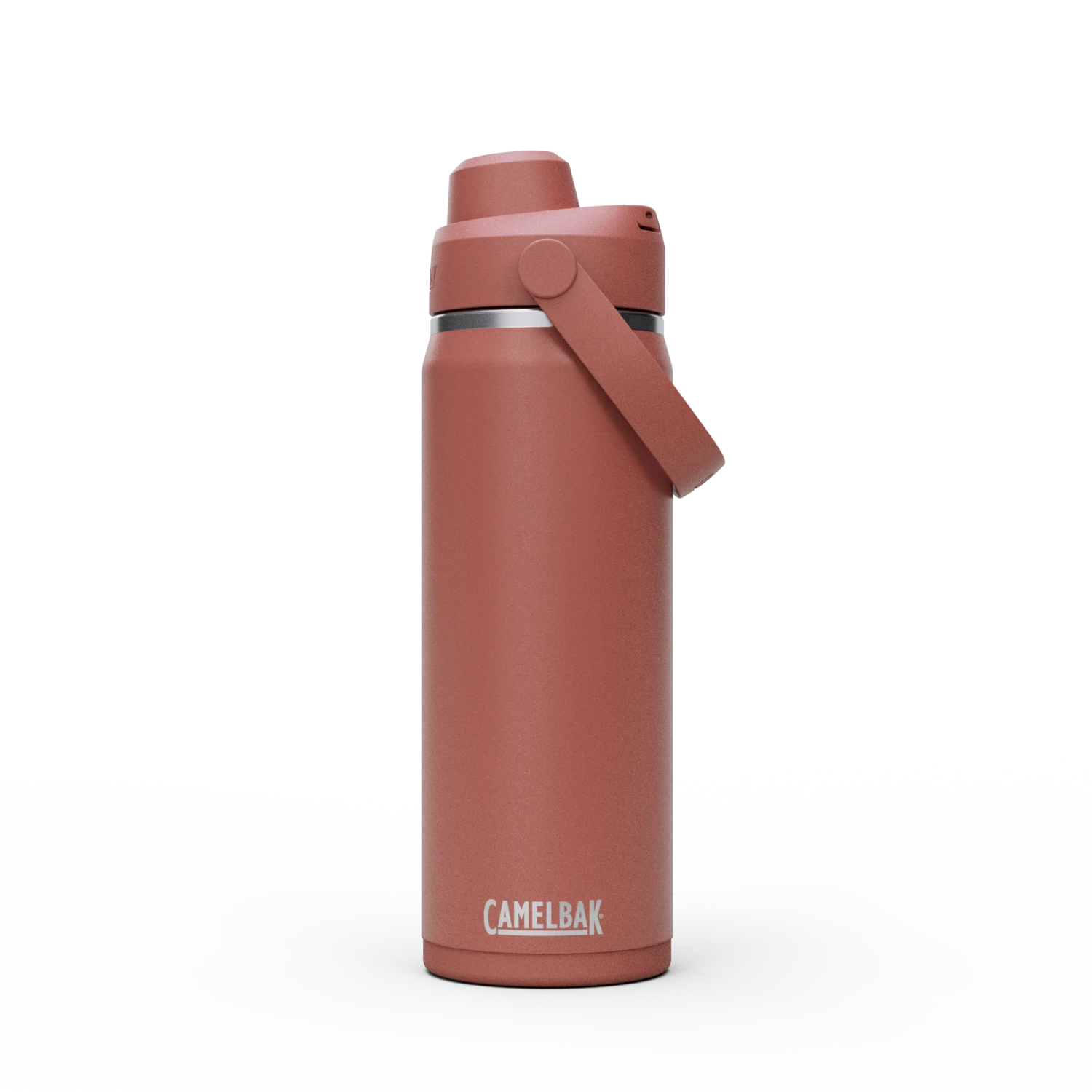 Garrafa Térmica Camelbak Thrive Chug 590ml em cor rosa, ideal para hidratação diária e portabilidade.