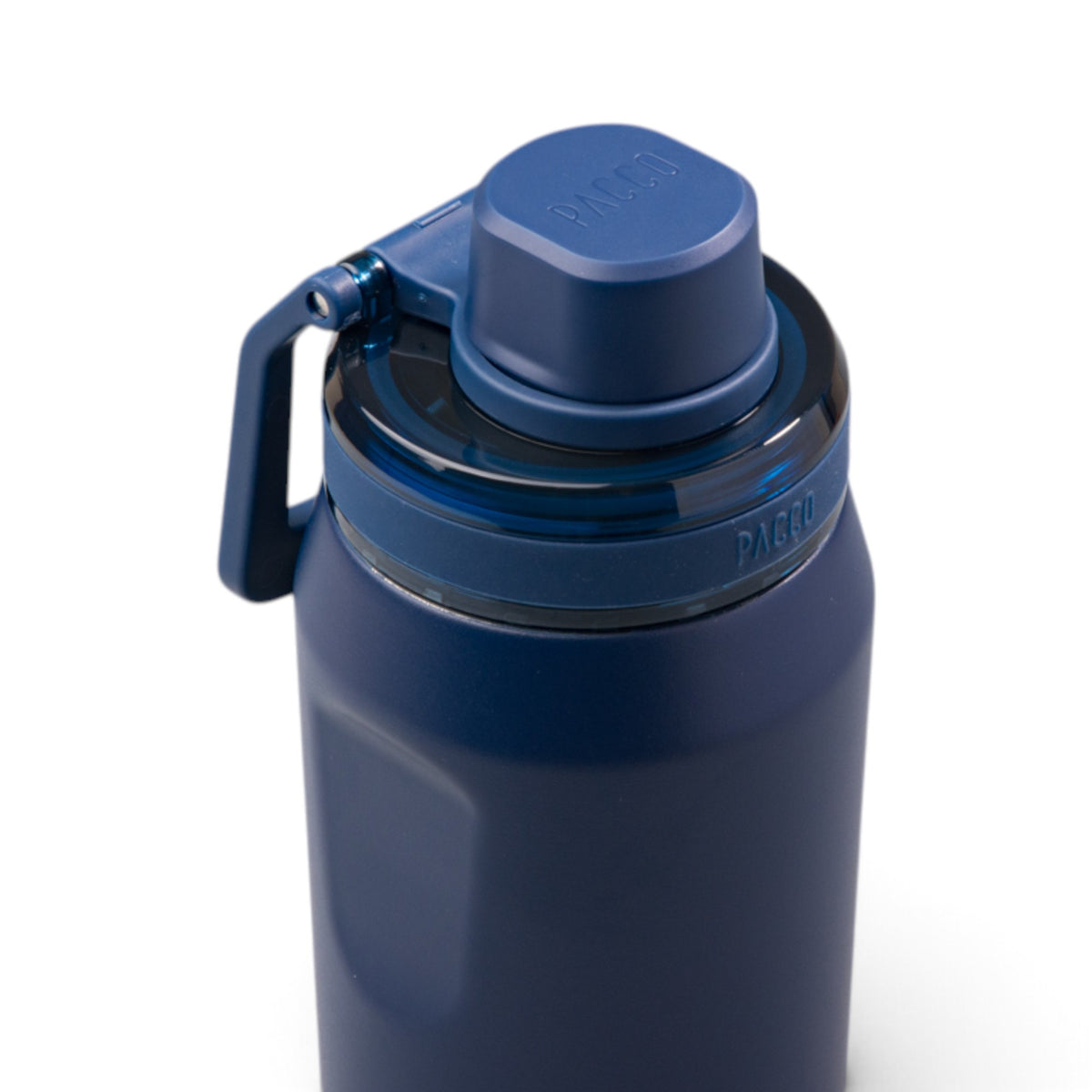 Garrafa Térmica PACCO Vyta 350ml com design moderno em aço inox azul, excelente desempenho térmico para uso diário.