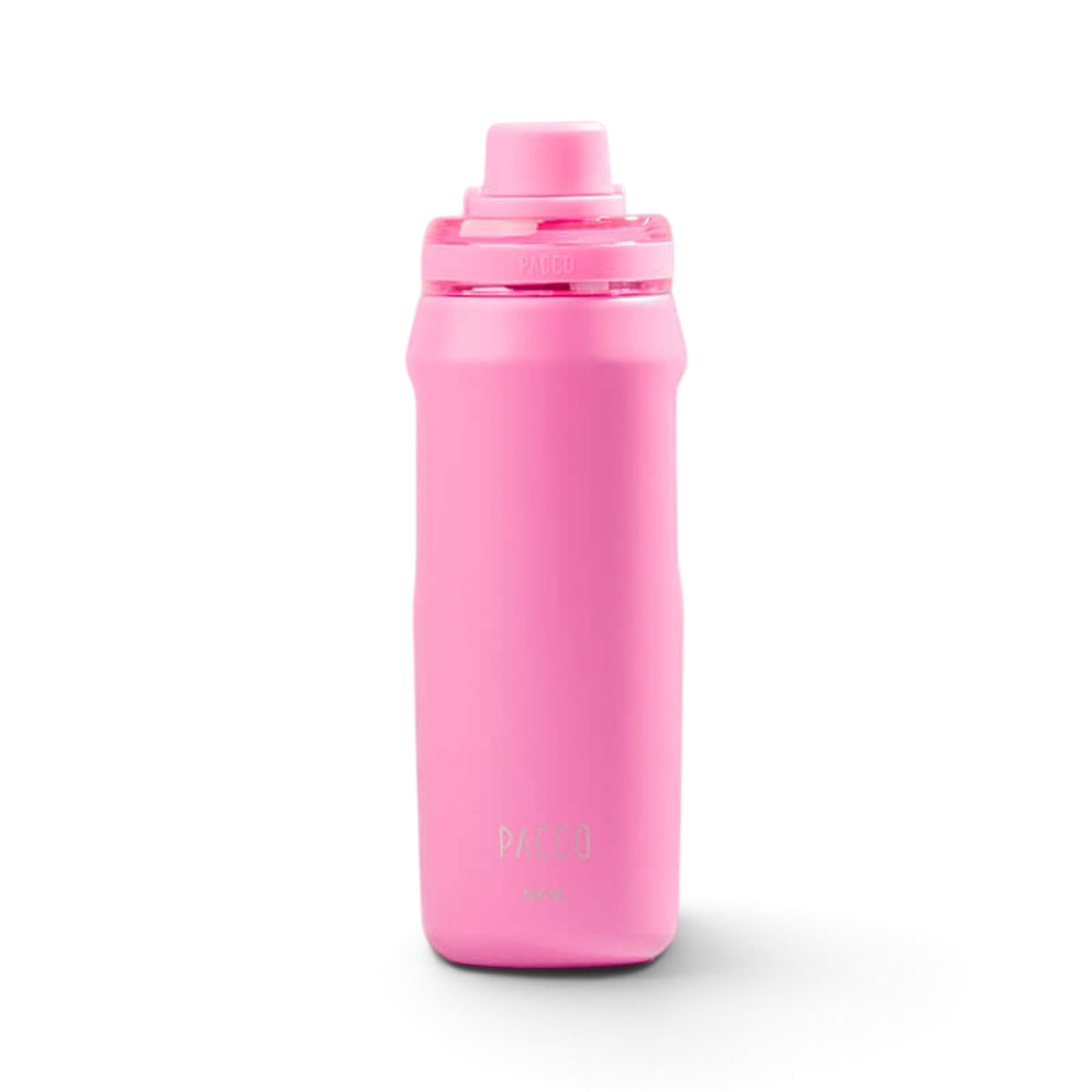 Garrafa Térmica PACCO Vyta 500ml rosa com isolamento a vácuo, feita de aço inoxidável para conservação térmica por até 24 horas.