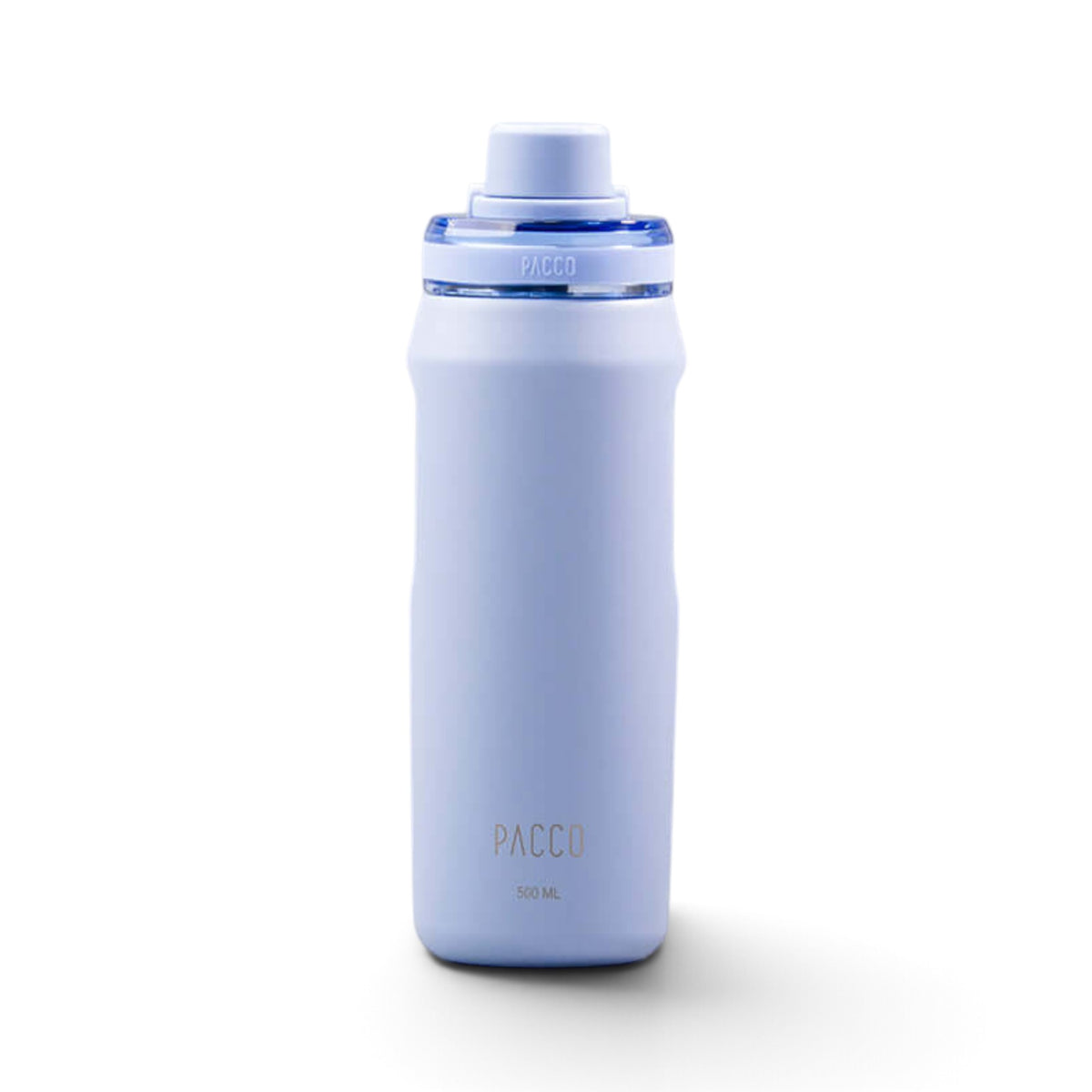 Garrafa Térmica PACCO Vyta 500ml em aço inoxidável, compacta e elegante, mantendo bebidas frias por 24h e quentes por 12h.
