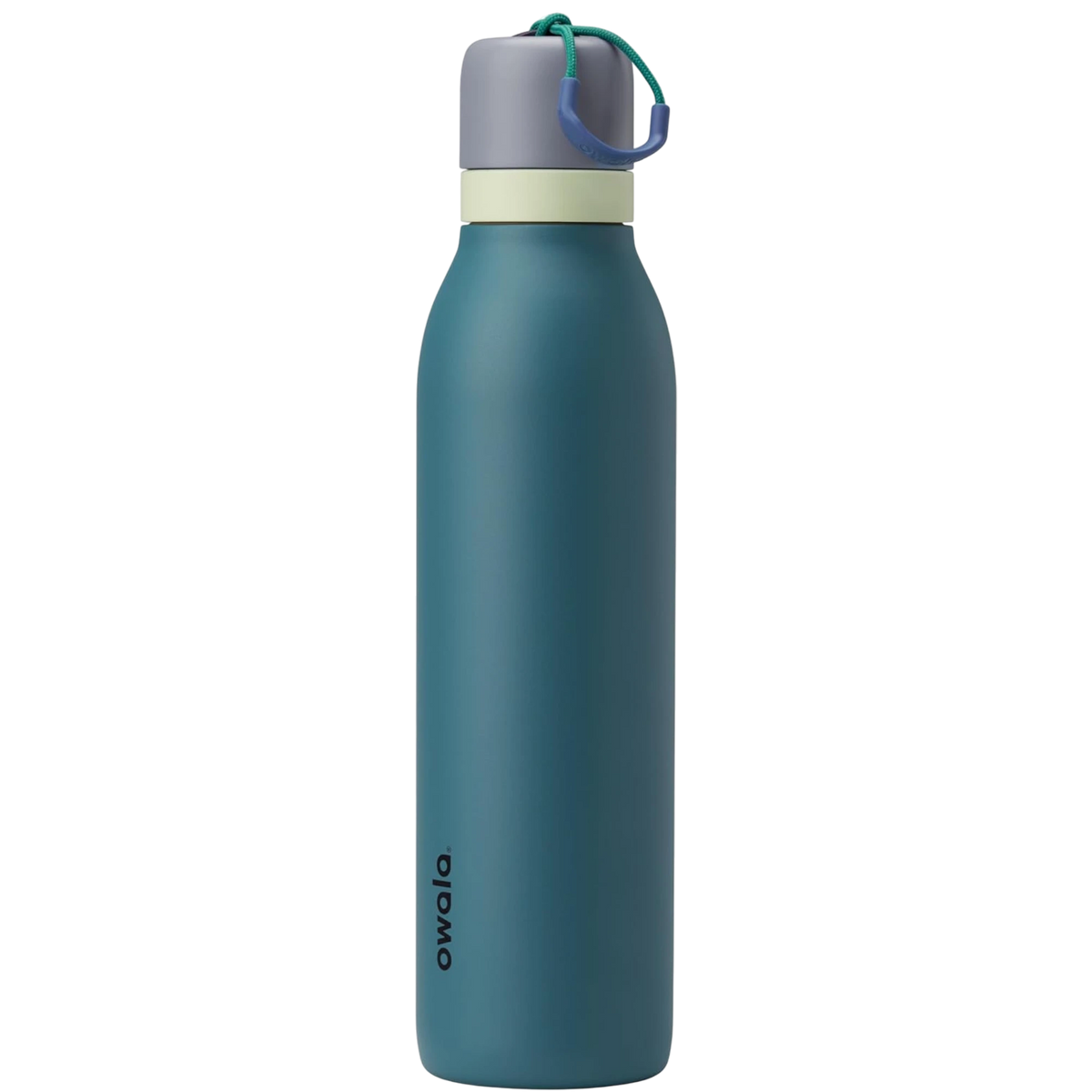 Garrafa Térmica Owala Twist 710 ml (24 oz) Denim, vista frontal com tampa fechada
