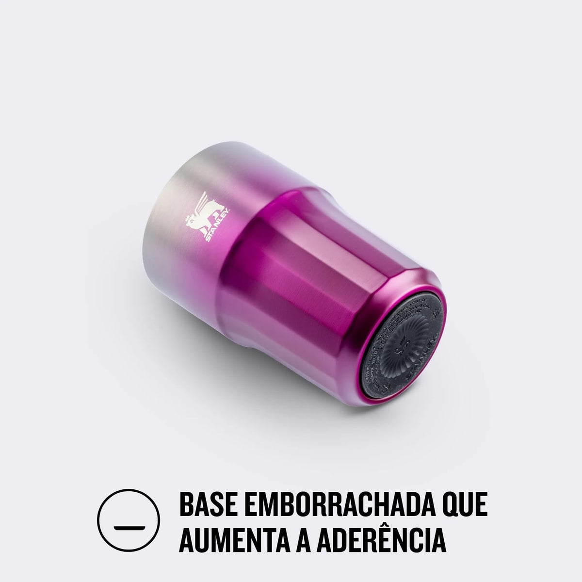 Beer Tumbler Happy Hour Stanley 384 ml Violet, infográfico com as características