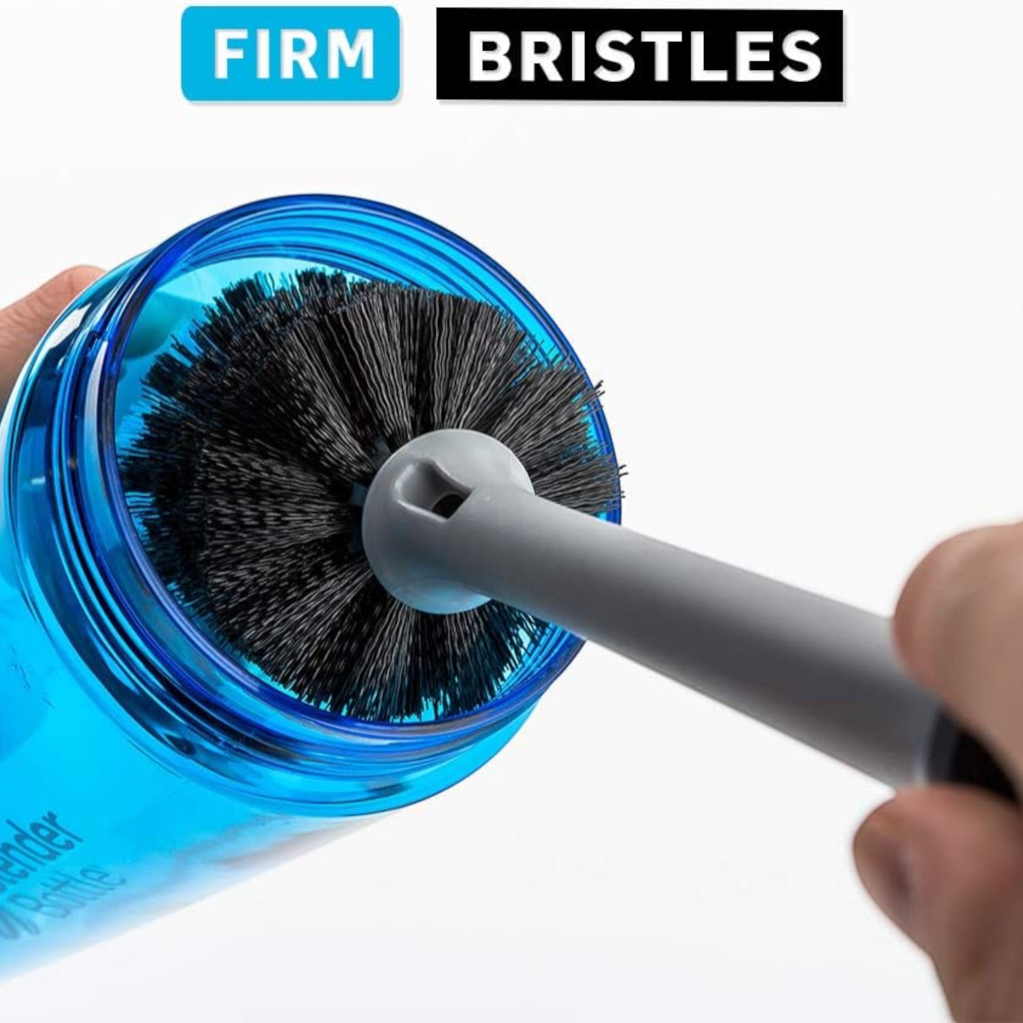 Escovas para limpeza BlenderBottle 2 em 1 com cerdas firmes, ideal para higienização de garrafas.