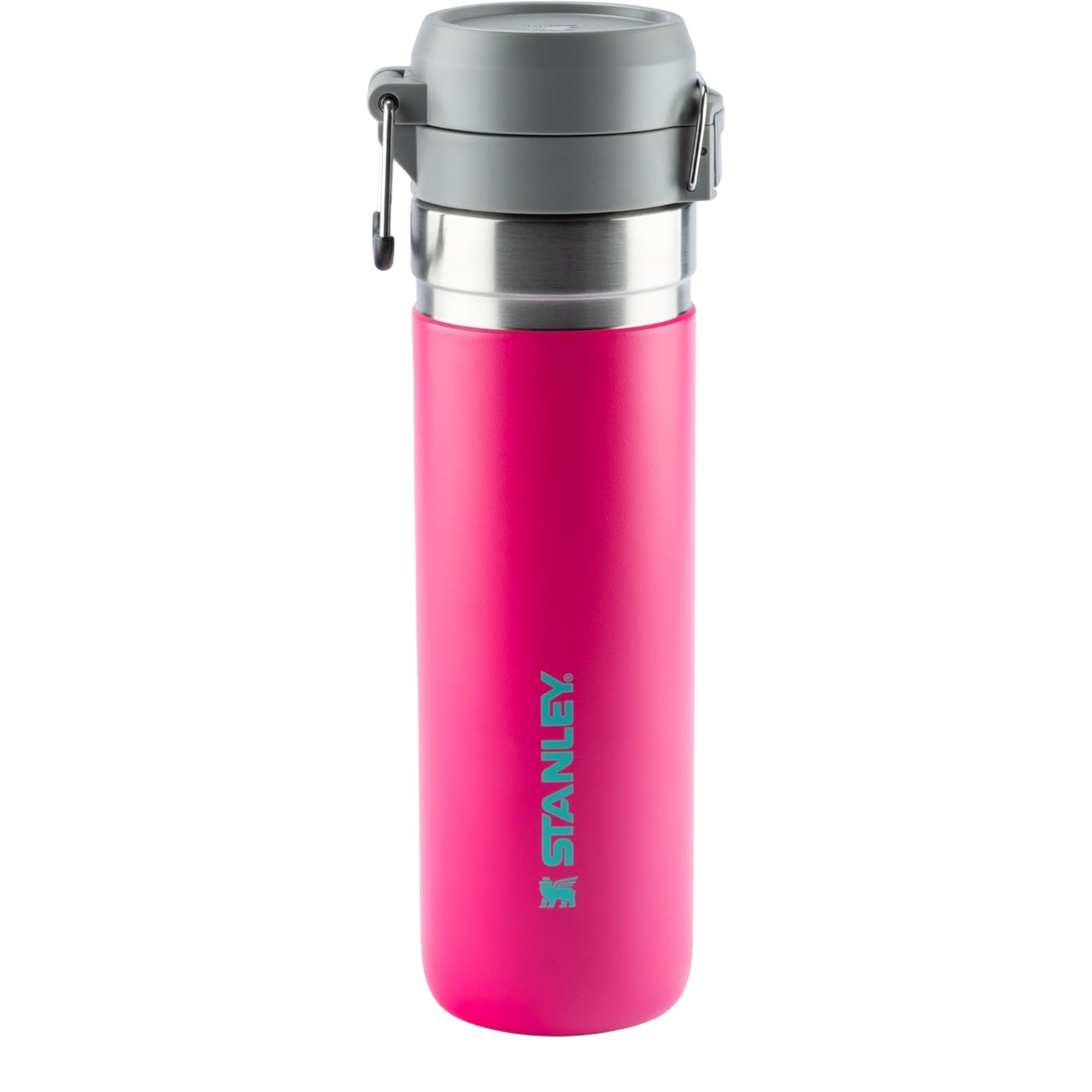 Garrafa Térmica Quick Flip Stanley - 710ml rosa, ideal para esportes e uso diário, com isolamento térmico eficiente.