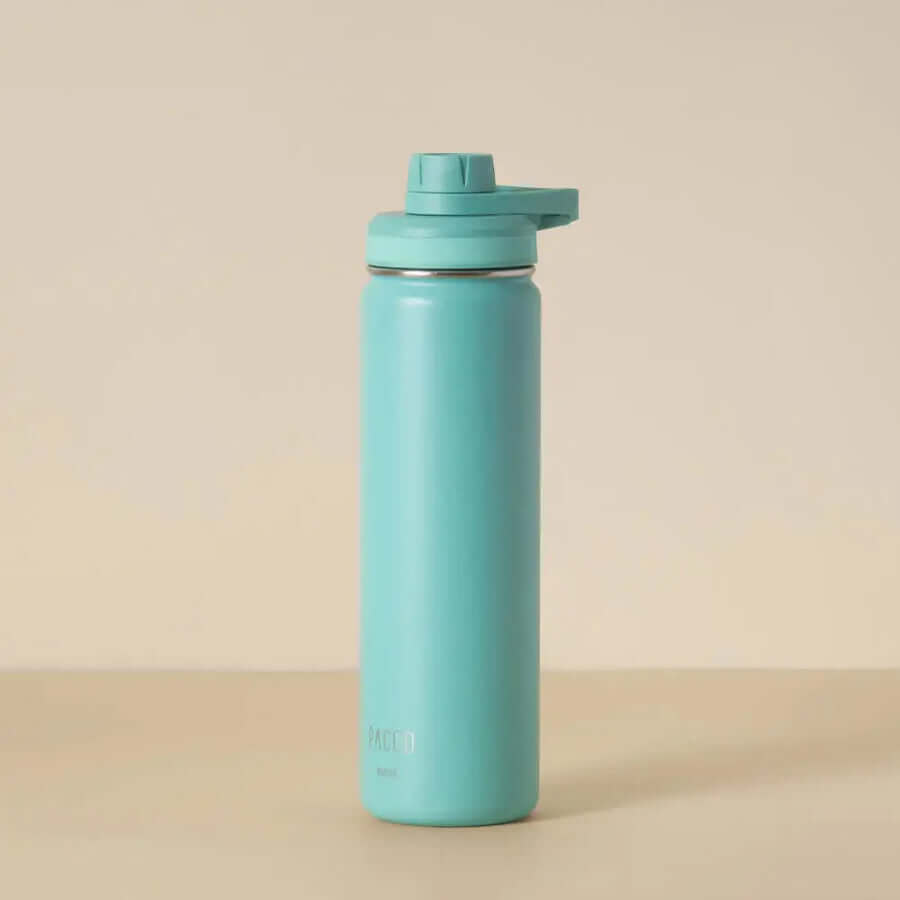 Garrafa Térmica PACCO Hydra V2 650ml verde com isolamento térmico e design moderno para bebidas quentes e frias.