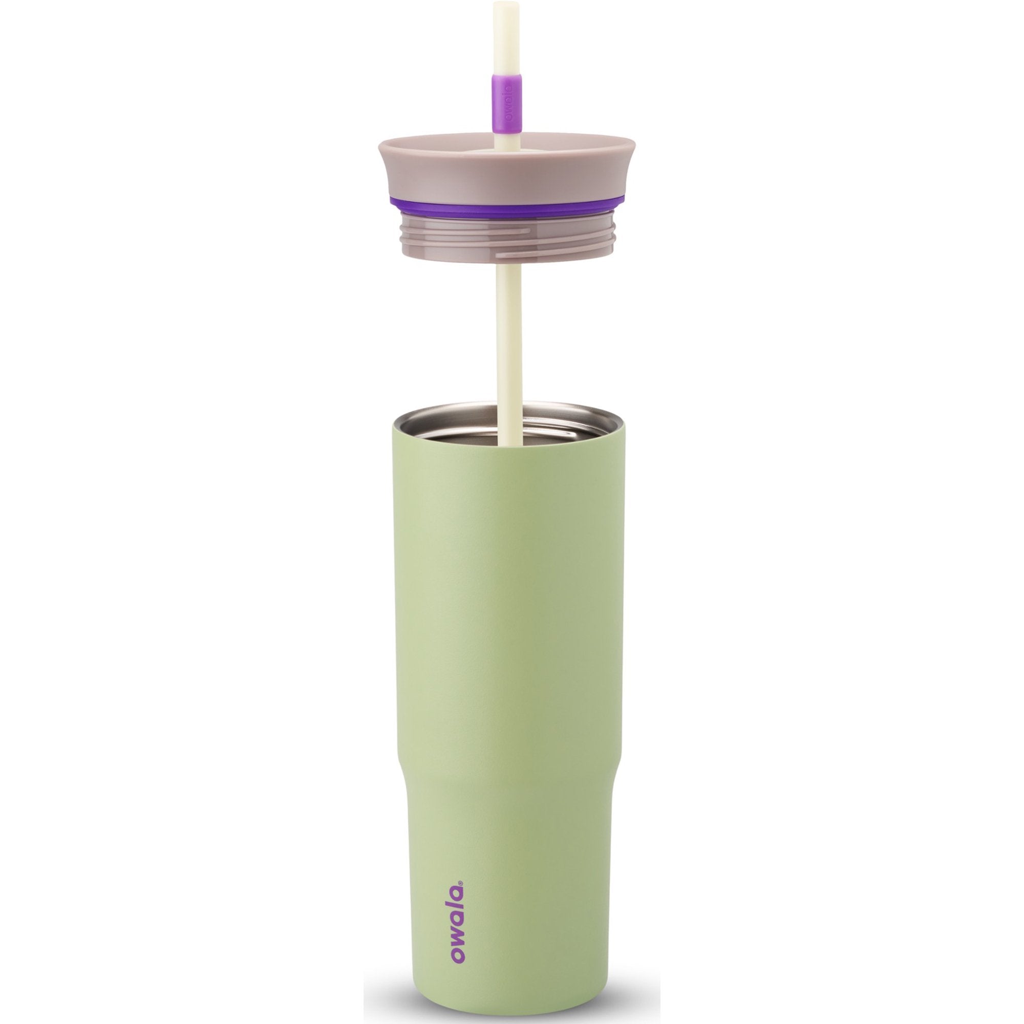 Copo Tumbler Térmico Owala - 710ml | 24oz em verde, com isolamento a vácuo para bebidas quentes e frias, design moderno e durável.