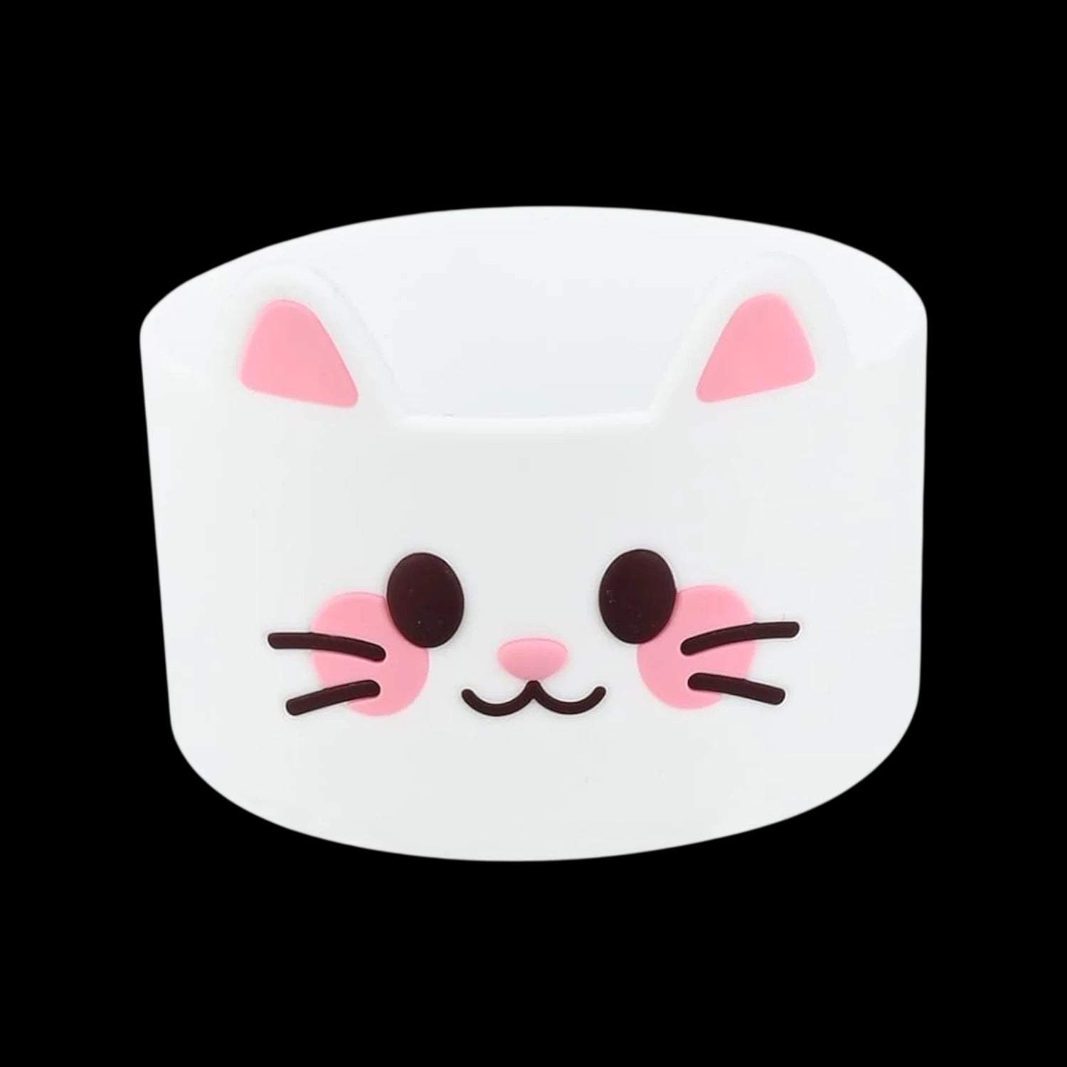 Capa de Silicone Médio - Variados 3D em design de gatinho para copos e garrafas, proteção e estilo, 350 ml a 750 ml, fácil remoção.