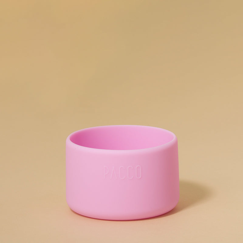 Capa de Silicone PACCO Hydra Base Grande em rosa, proteção estilosa para garrafas PACCO 950ml e 1200ml, feita de silicone premium.
