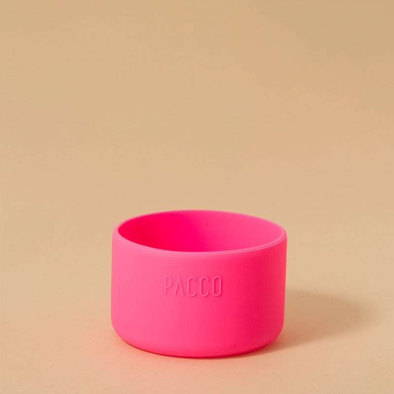 Capa de Silicone PACCO Hydra Base Grande rosa para proteção de garrafas, estilo e encaixe preciso, feita de silicone sustentável.