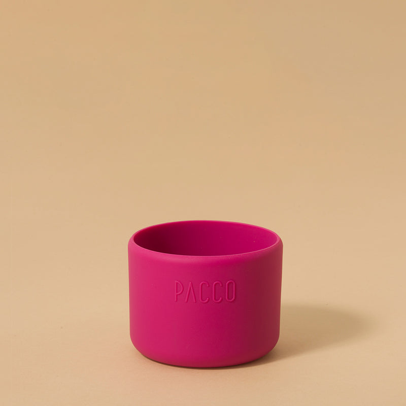 Capa de Silicone PACCO Hydra Base PEQUENO para garrafas Hydra V2/V3, proteção em silicone premium, cor rosa vibrante.