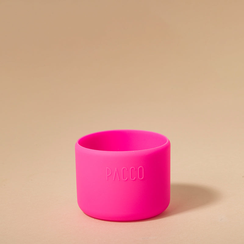 Capa de Silicone PACCO Hydra Base PEQUENO rosa, proteção para garrafa Hydra, silicone premium, estilo e conforto.
