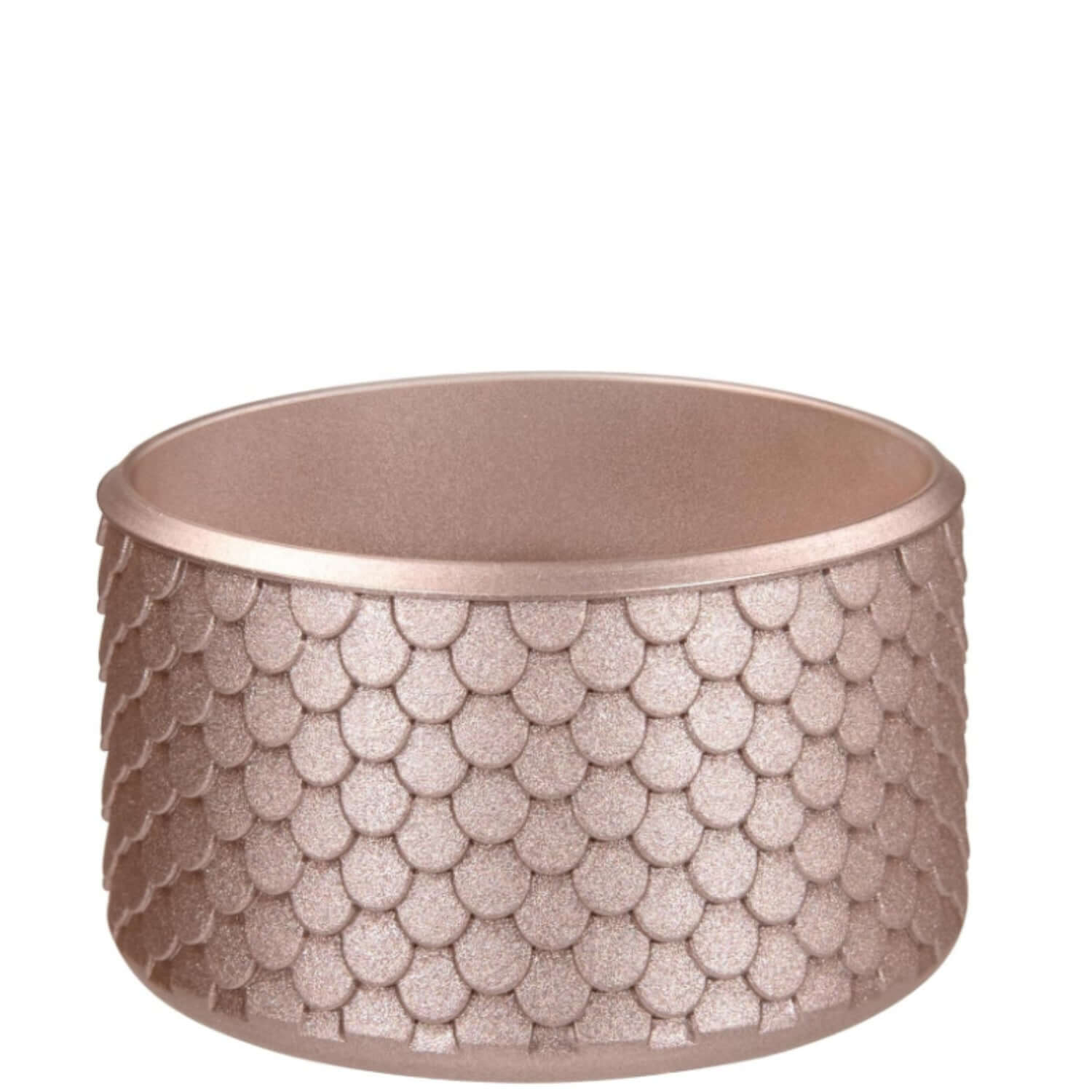 Capa de Silicone Sereia - Tamanho Original com efeito iridescente para proteção e charme de copos em silicone flexível e grosso.