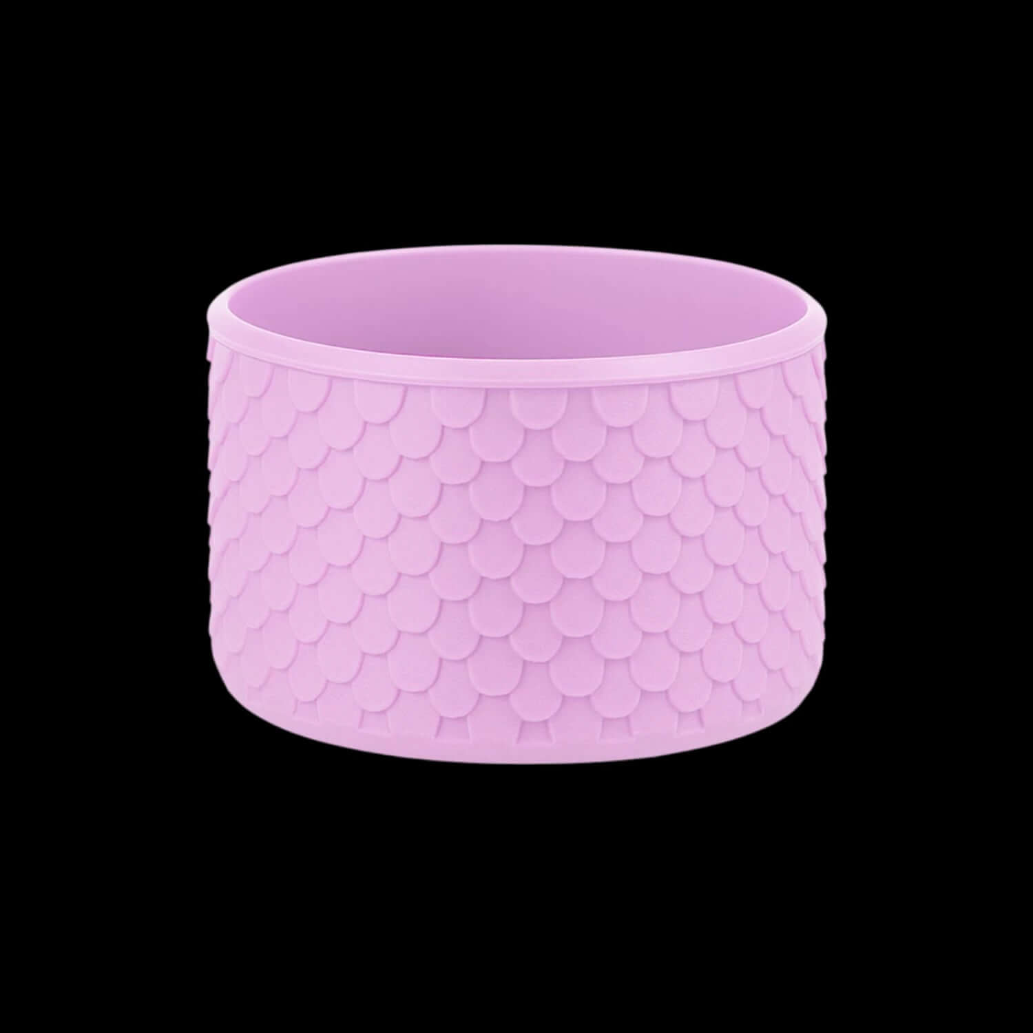 Capa de Silicone Sereia - Tamanho Original, proteção mágica para copos e garrafas em silicone flexível com efeito iridescente.
