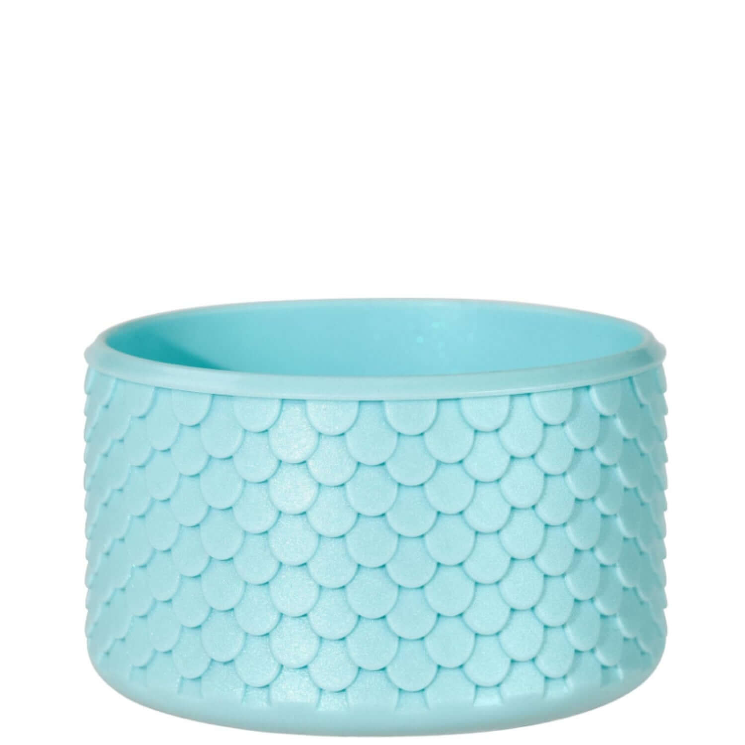 Capa de Silicone Sereia - Tamanho Original iridescente com design escamas, proteção mágica para copos e garrafas.