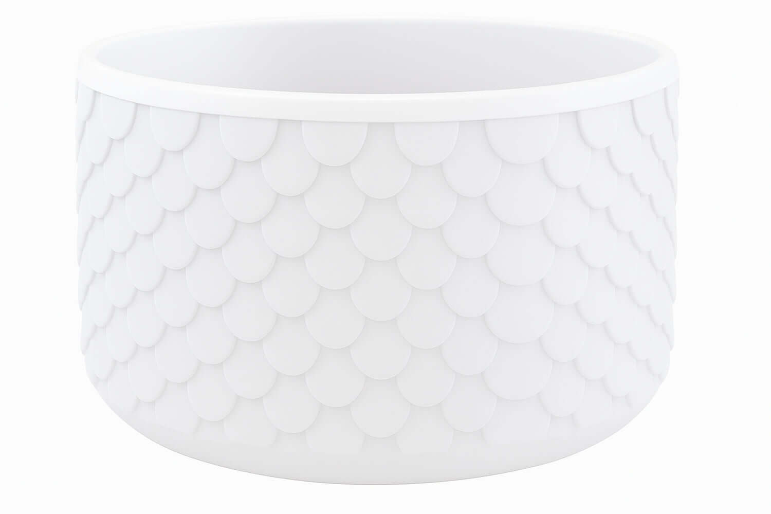 Capa de Silicone Sereia - Tamanho Original, protetor iridescente para copos com textura de escamas.