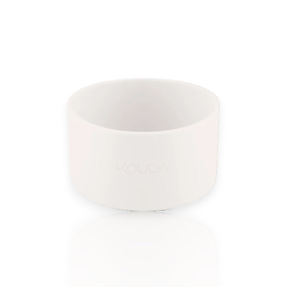 Capa de Silicone Kouda – Ladakh e Martial P - Protetor de base branca para garrafas, evita arranhões e deslizes em superfícies lisas.