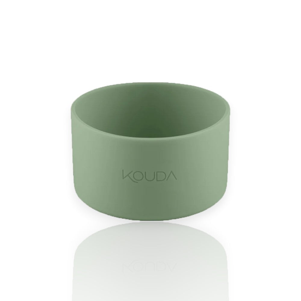 Capa de Silicone Kouda – Ladakh e Martial P verde, protetor de base para garrafas, prevenindo arranhões e danos, design antiderrapante