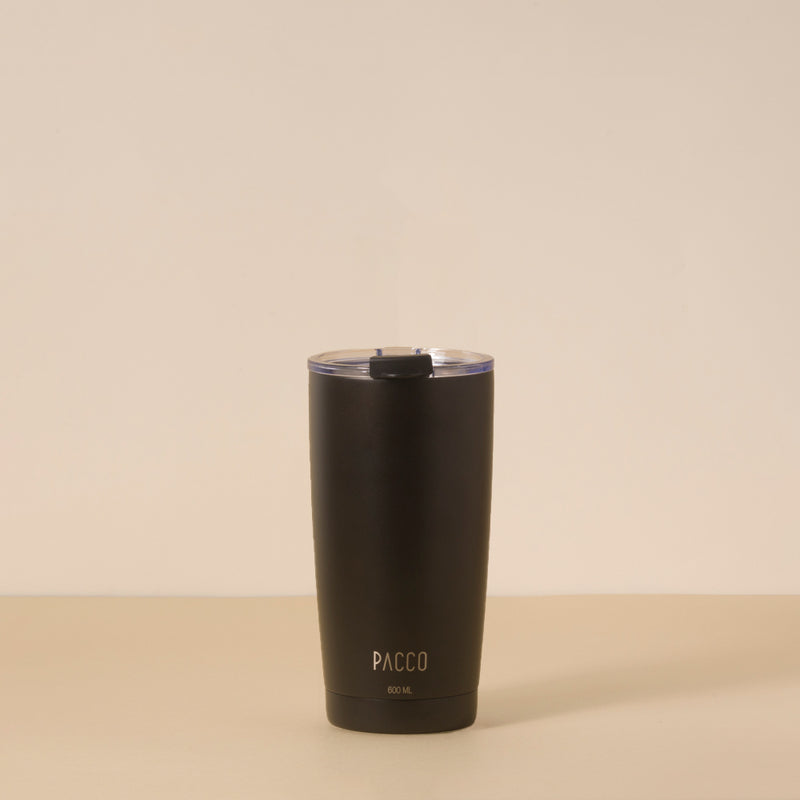Copo Térmico PACCO ThermoCup 600ml em inox com retenção térmica avançada, ideal para manter bebidas quentes ou frias por horas.