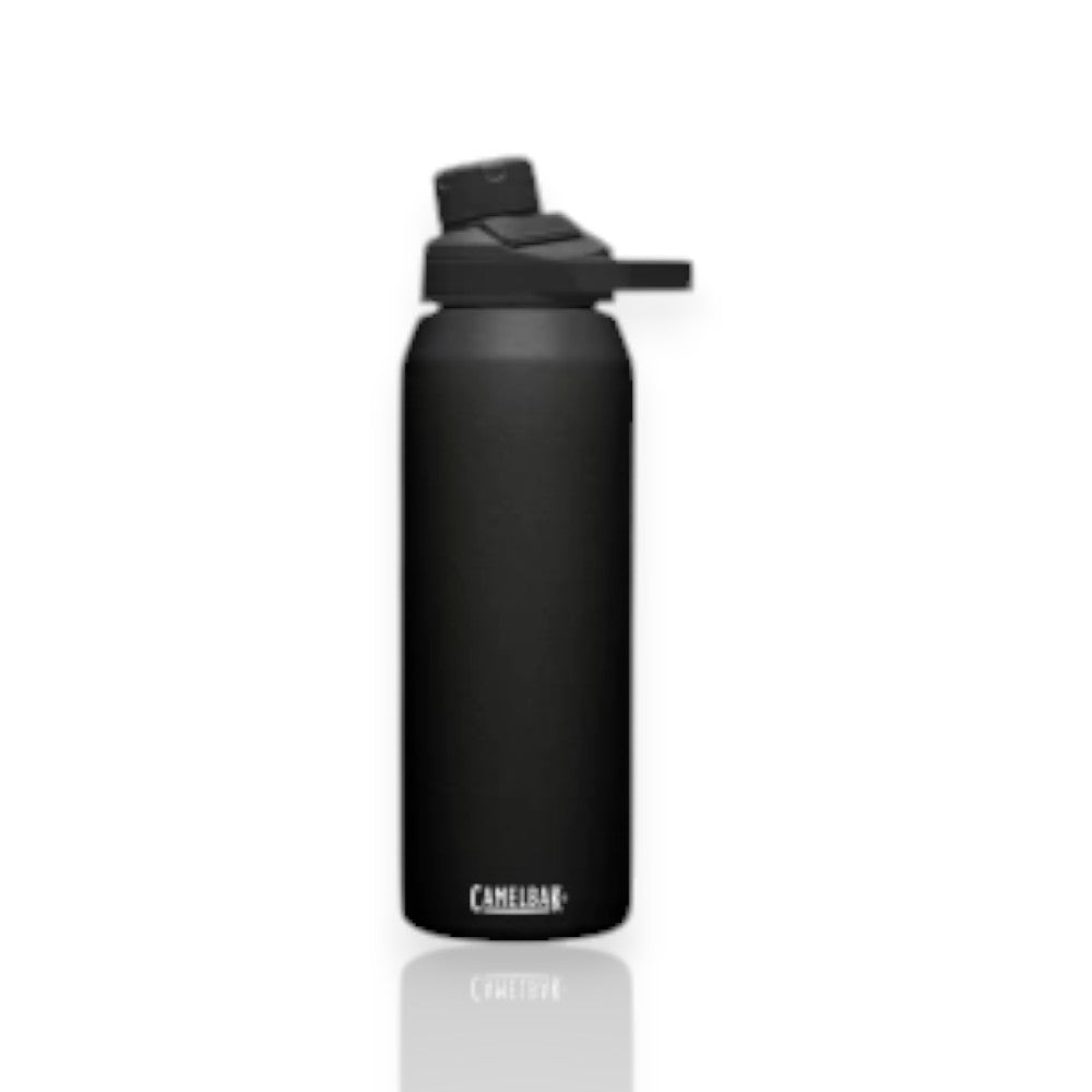 Garrafa Térmica Camelbak Chute Mag - 1000ml com bico ergonômico e tampa magnética à prova de vazamentos, cor preta.