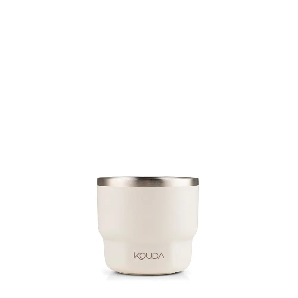 Copo Térmico Kouda Egeu 150ml para espresso e café curto, ideal para conservação térmica em porções reduzidas.