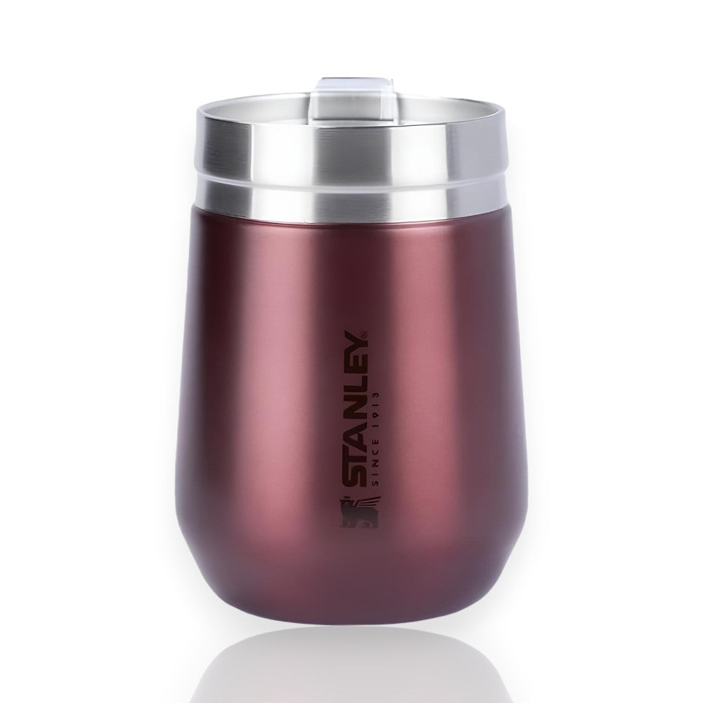 Copo Térmico Everyday Stanley | 296ML em aço inoxidável vermelho, ideal para manter bebidas geladas por até 20 horas.