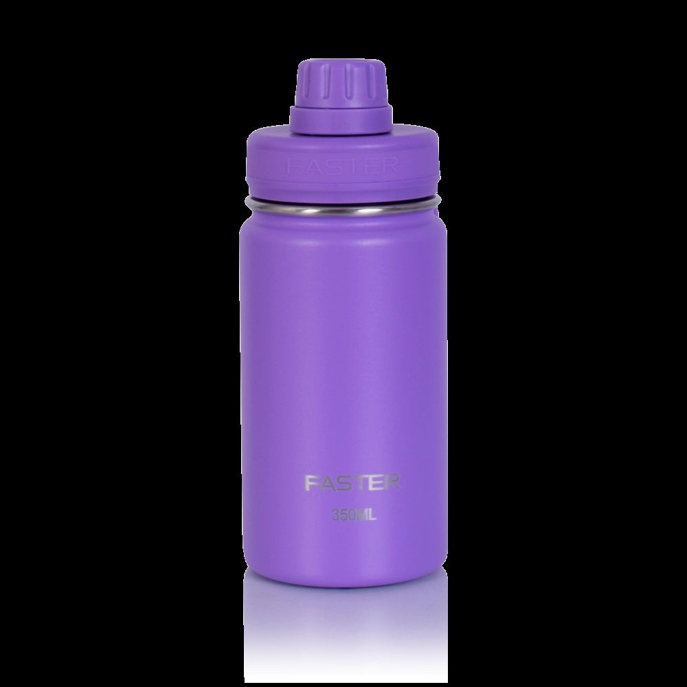 Garrafa Térmica Faster - 350ml roxa para incentivo à hidratação.