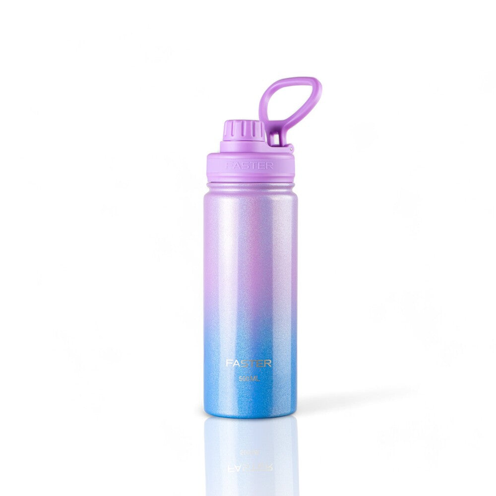 Garrafa Térmica Faster - 500ml com design moderno e sustentável, ideal para transporte fácil em viagens e academia, garantindo estilo.