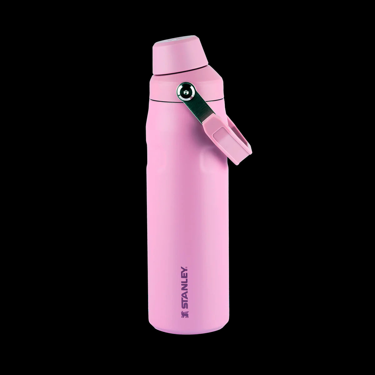 Garrafa Térmica Stanley Aerolight™ Fast Flow - 710ml rosa, durável e hermética, mantém bebidas geladas por até 10 horas.
