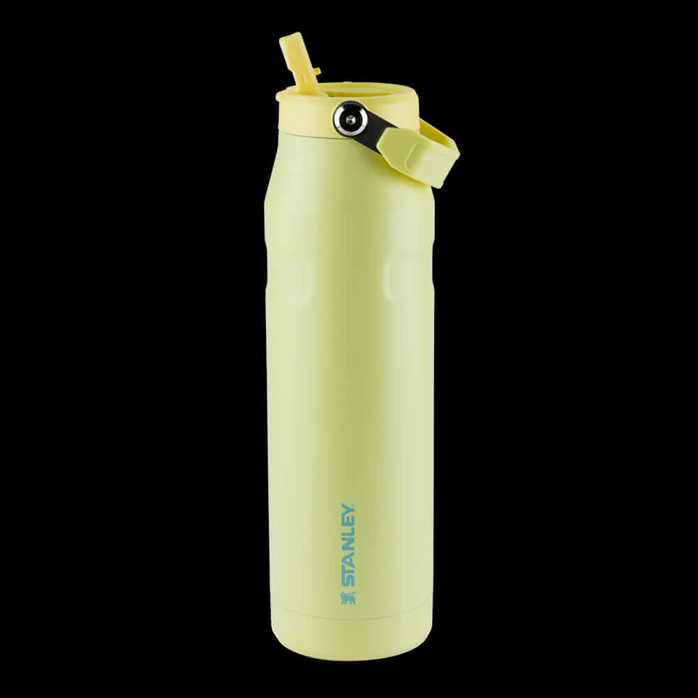 Garrafa Térmica Stanley Aerolight™ Flip Straw - 1,1L em amarelo claro com isolamento a vácuo de parede dupla.
