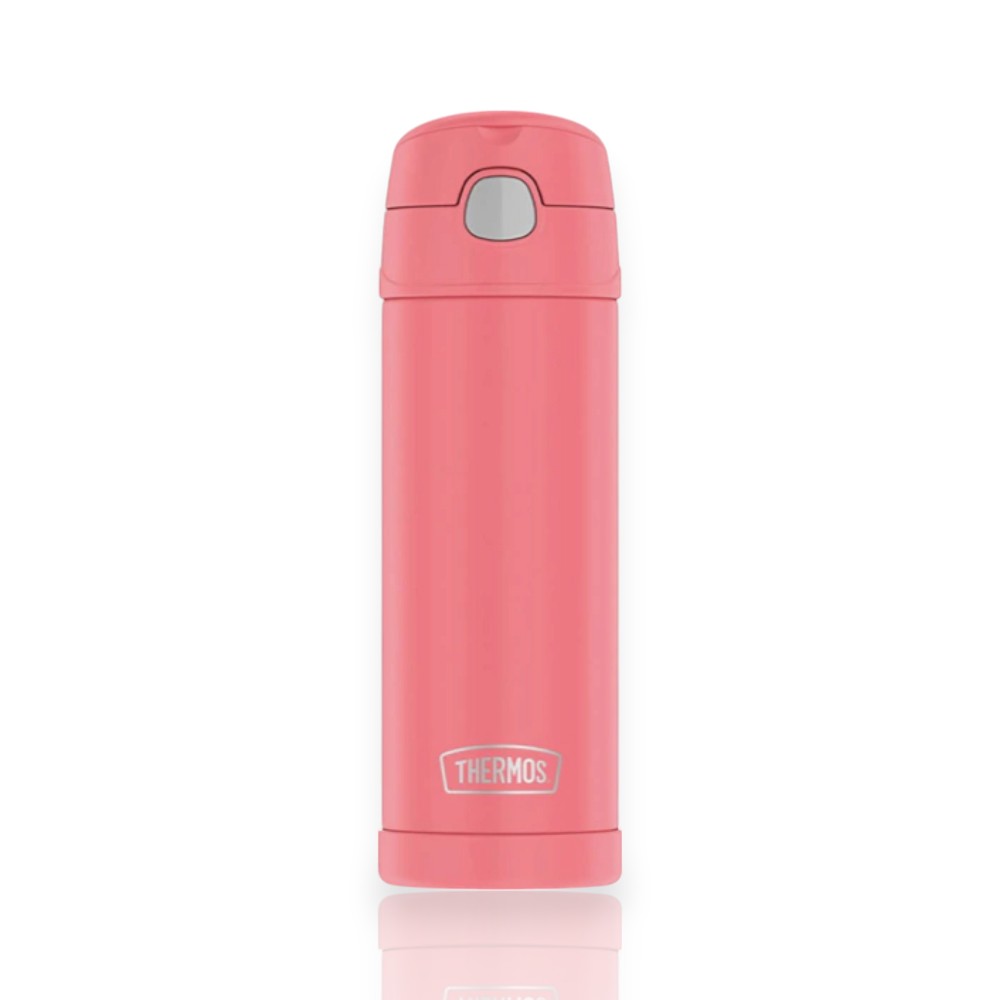 Garrafa Térmica Thermos Funtainer F411 - 470ml rosa para hidratação infantil e diversão o dia todo.