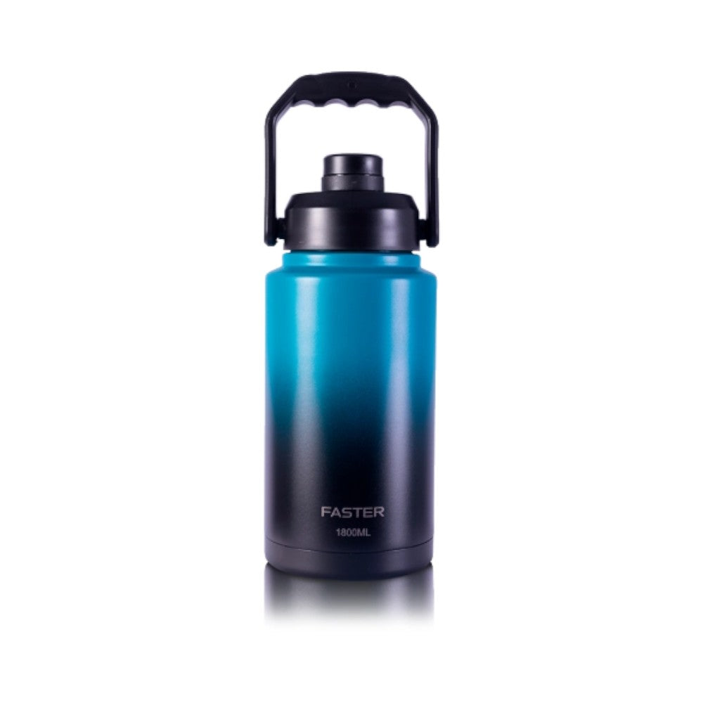 Garrafa Térmica Faster Growler - 1800ml, perfeita para viagens e isolamento térmico superior, mantém bebidas geladas por até 24 horas.