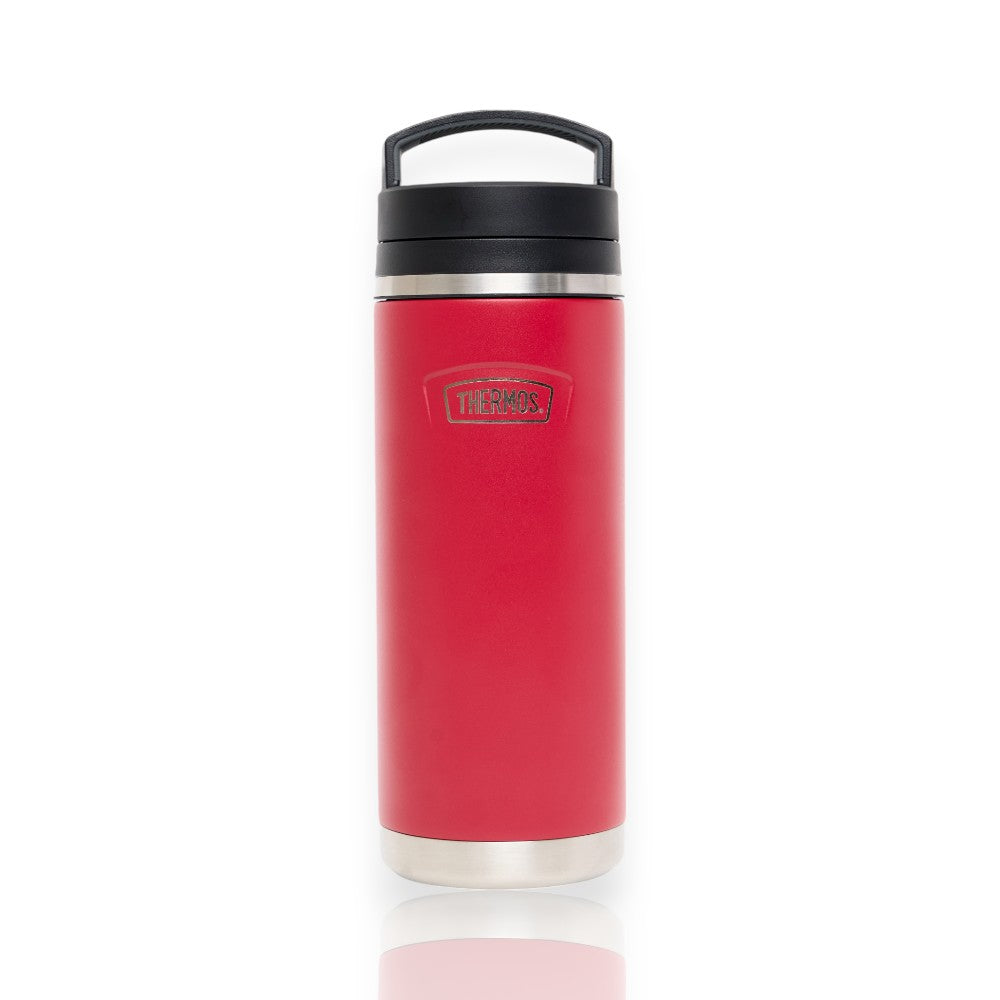 Garrafa Térmica Dual temp™ Thermos - 940ml, isolada a vácuo, mantém bebidas quentes ou frias, revestimento de aço inoxidável, cor vermelha.