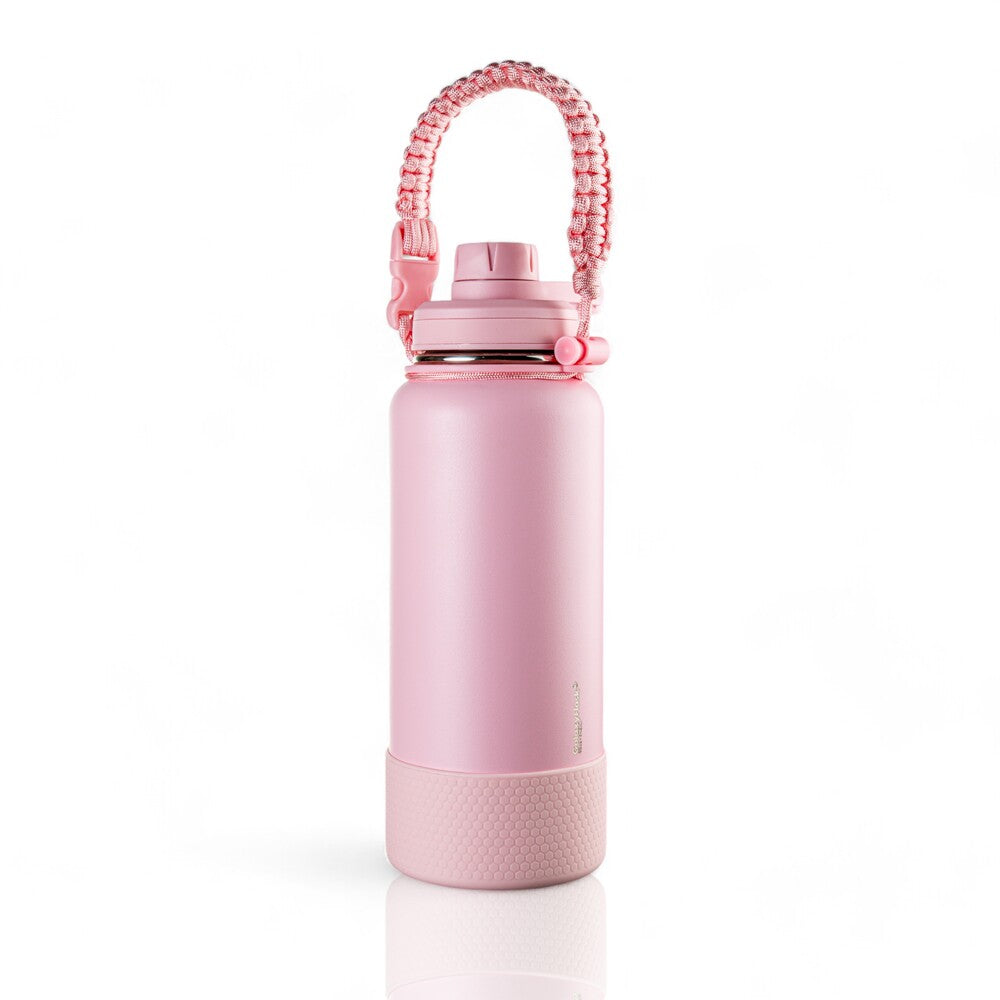 Garrafa Térmica GalaxyFlask® 946ml - Edição Limitada rosa com estrutura de dupla camada e tampa Spout Lid inovadora.
