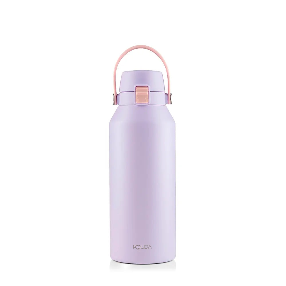 Garrafa Térmica Kouda Vega – 1000ml em cor lilás com alça de transporte.