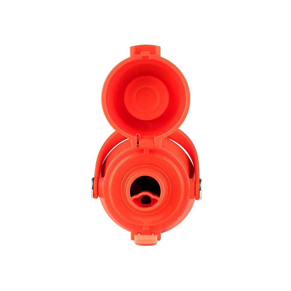Garrafa Térmica Kouda Vega – 500ml com tampa aberta, mostrando a boca da garrafa para fácil uso e manutenção da temperatura.