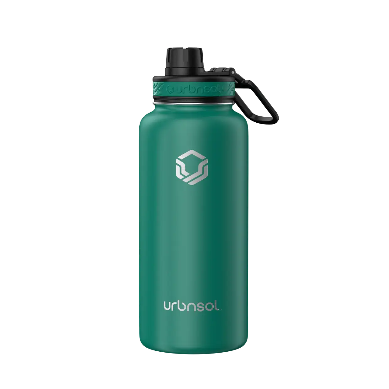 Garrafa Térmica Urbnsol 946ml - Tradicional verde, conserva bebidas quentes por 12h e frias por 24h, em aço inoxidável 18/8.