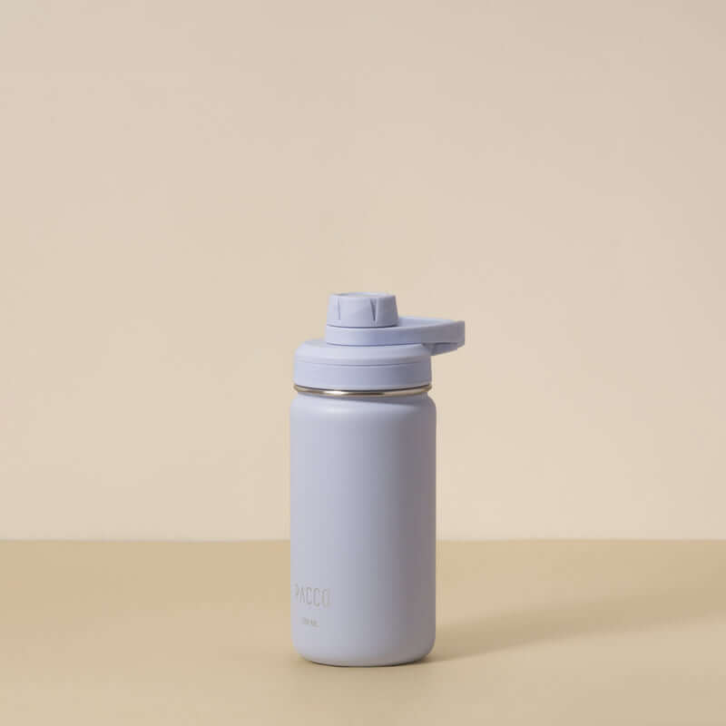 Garrafa Térmica PACCO Hydrav2 350ml elegante e compacta, mantém a bebida gelada até 24h e quente até 12h, ideal para transporte diário.