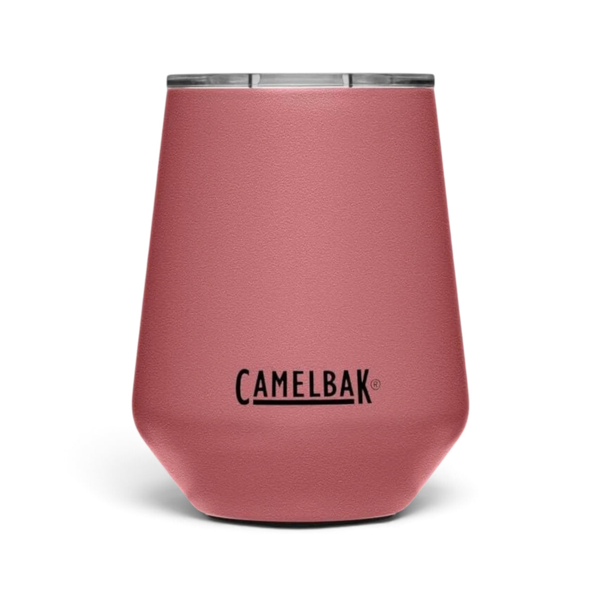 Copo Térmico para Vinho Horizon Camelbak 350 ml Rosa Terracota, vista frontal com tampa fechada