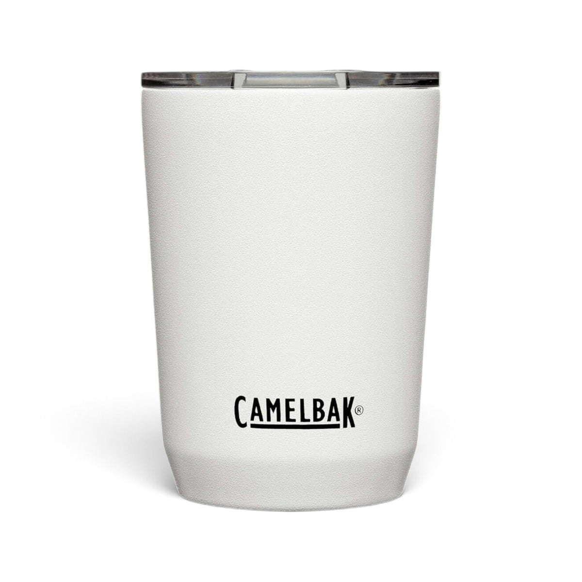 Copo Térmico Horizon Camelbak 350 ml Branco, vista frontal com tampa fechada